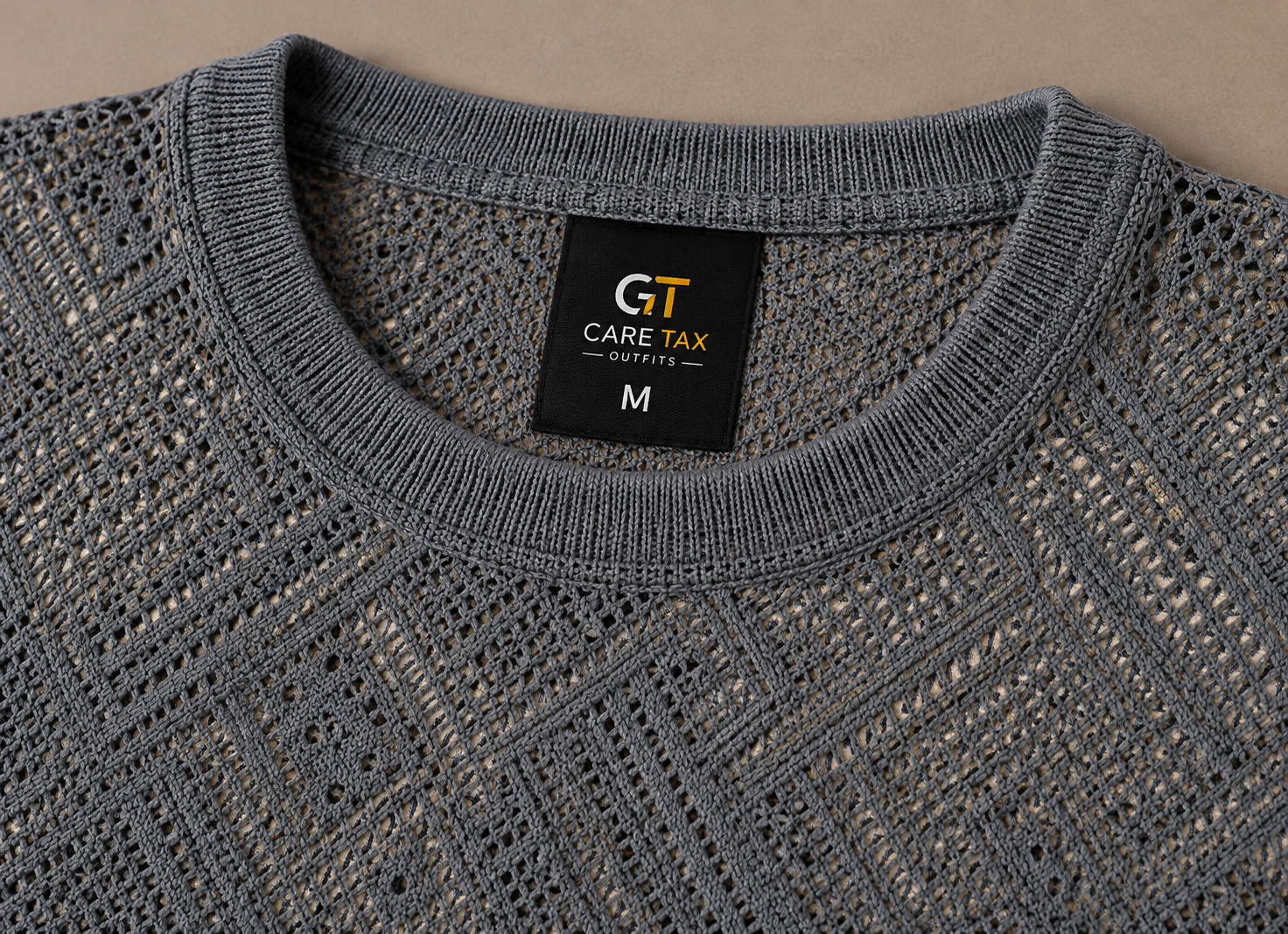 Premium Textured Grey T-Shirt for Men | CareTax Outfits