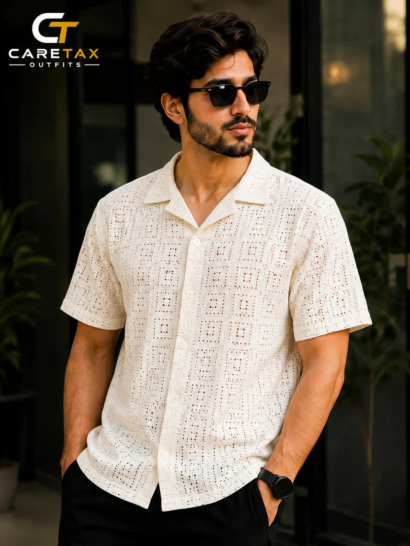 Premium Textured Collared T-Shirt for Men | CareTax Outfits