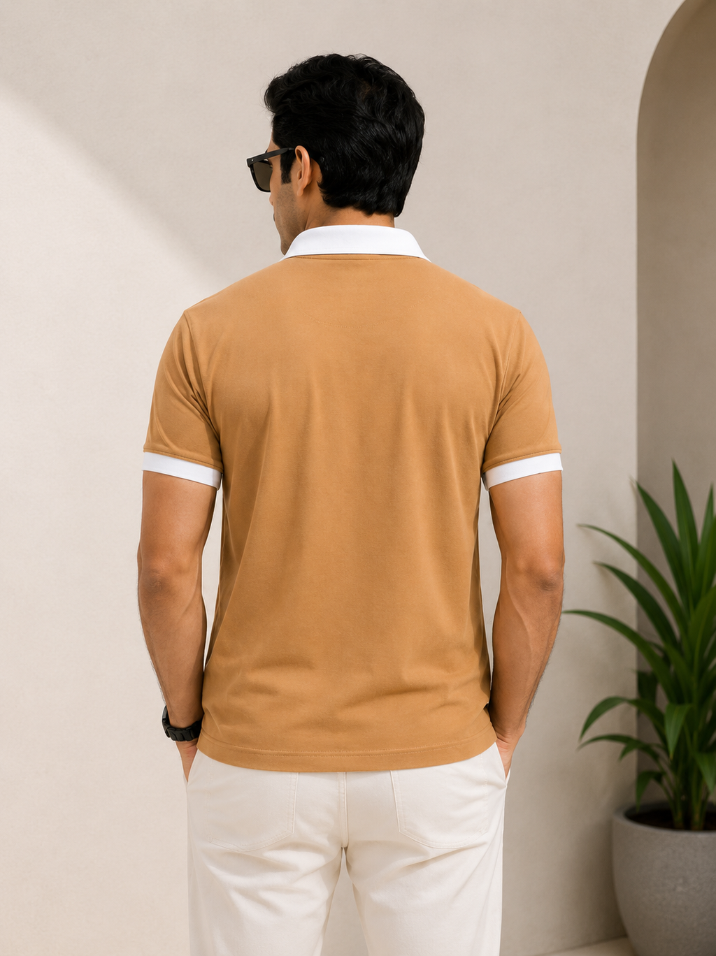 Premium Beige Polo T-Shirt | CareTax Outfits
