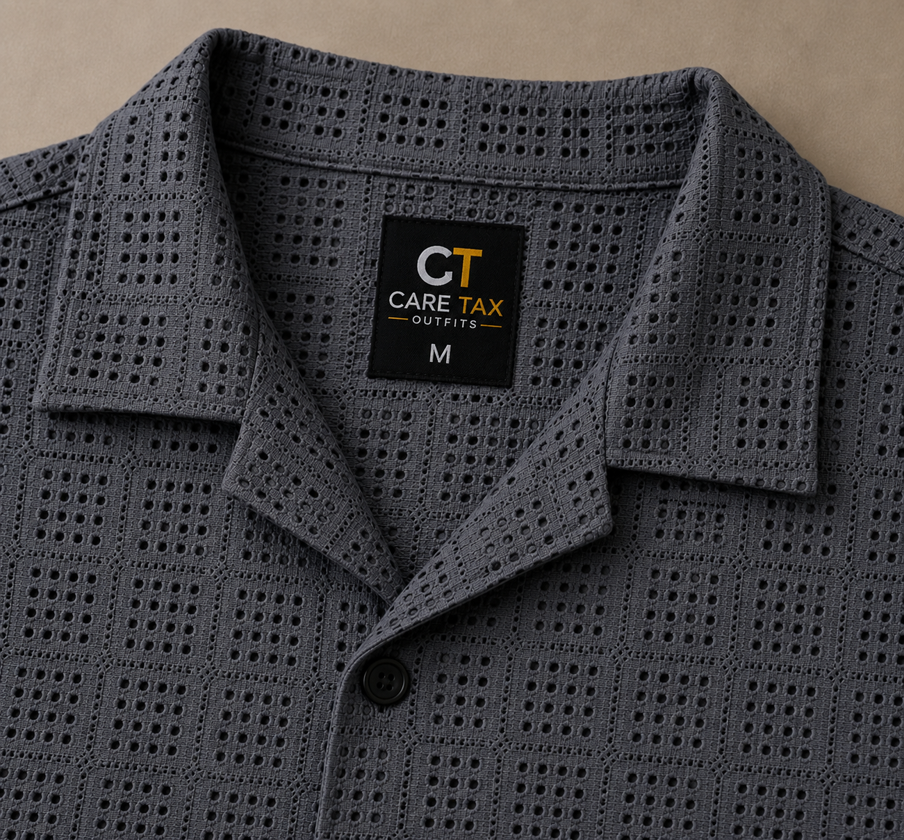 Premium Textured Collared T-Shirt for Men | CareTax Outfits