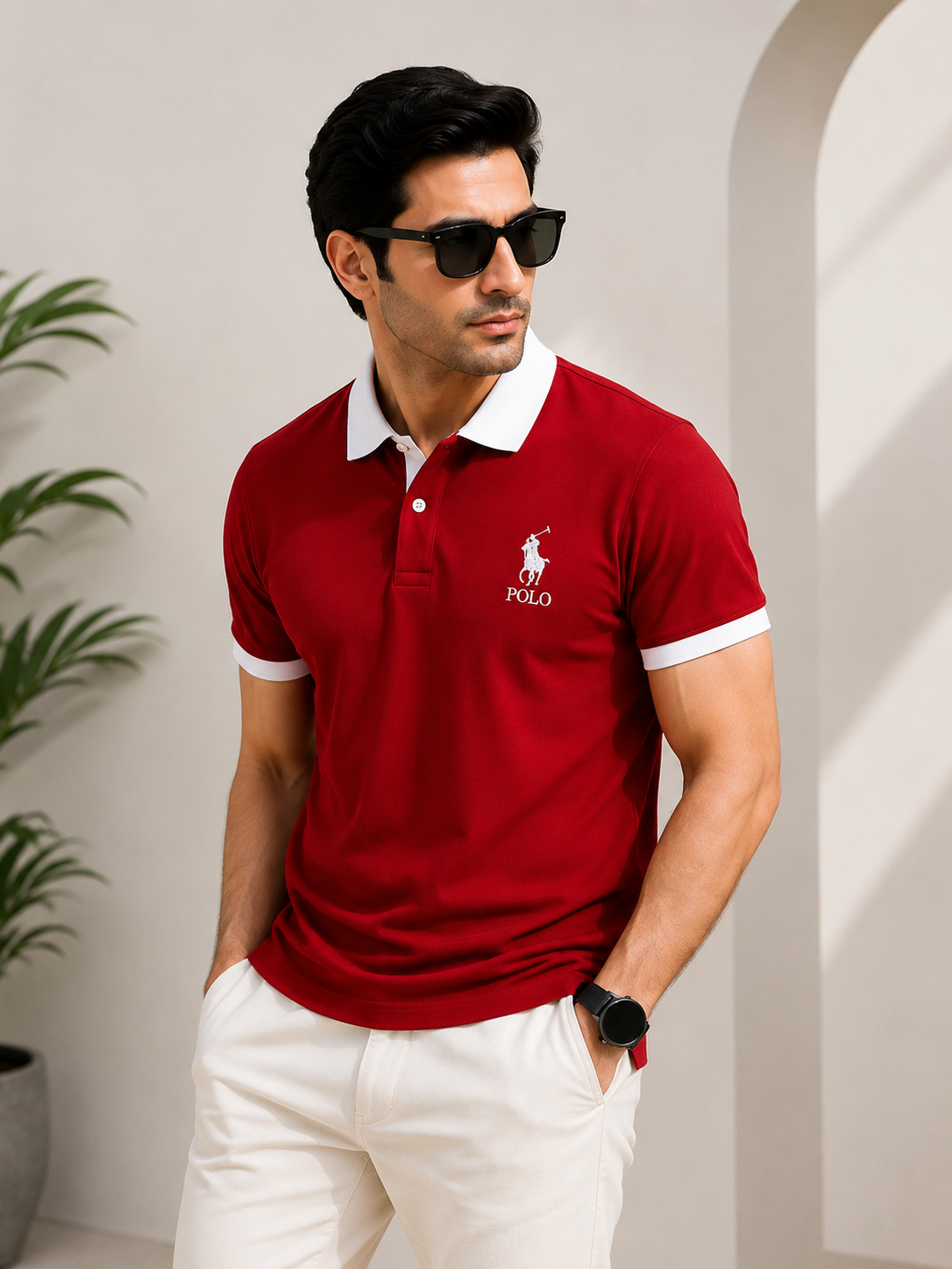 Premium Beige Polo T-Shirt | CareTax Outfits