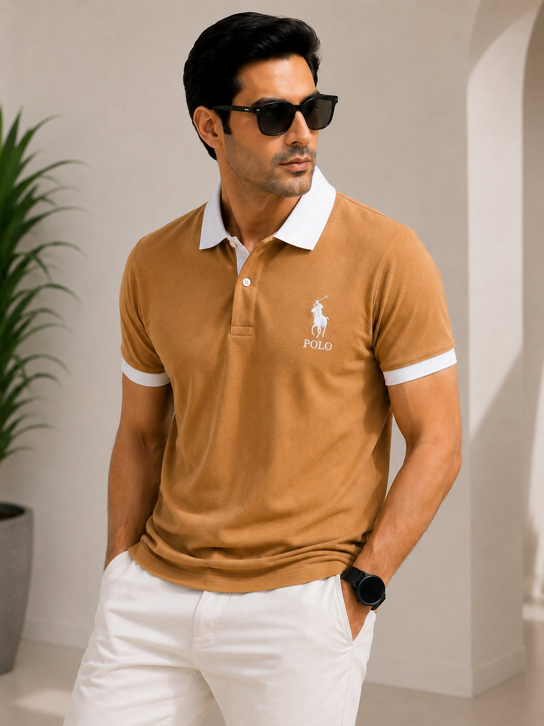 Premium Navy Blue Polo T-Shirt | CareTax Outfits