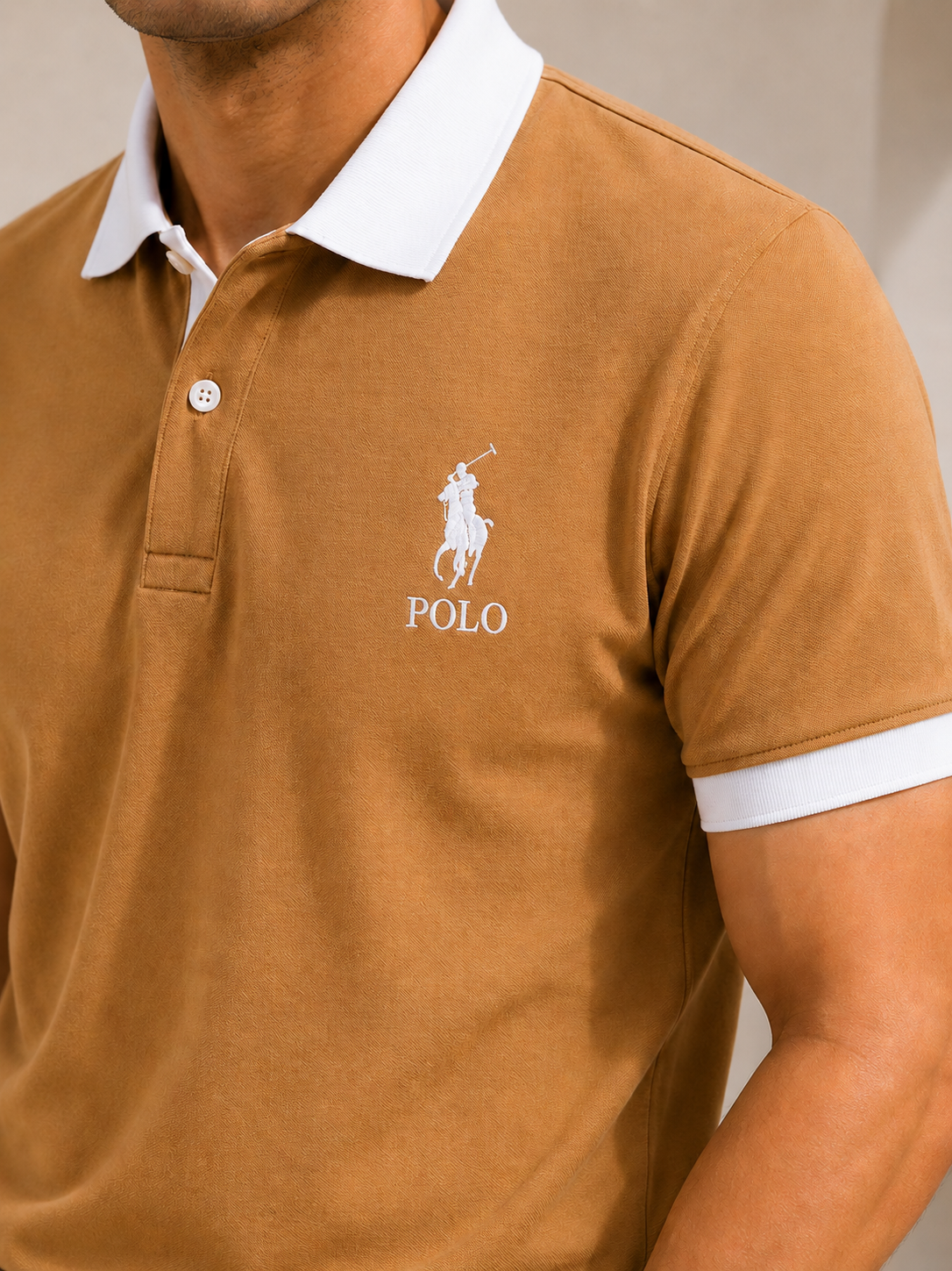 Premium Beige Polo T-Shirt | CareTax Outfits