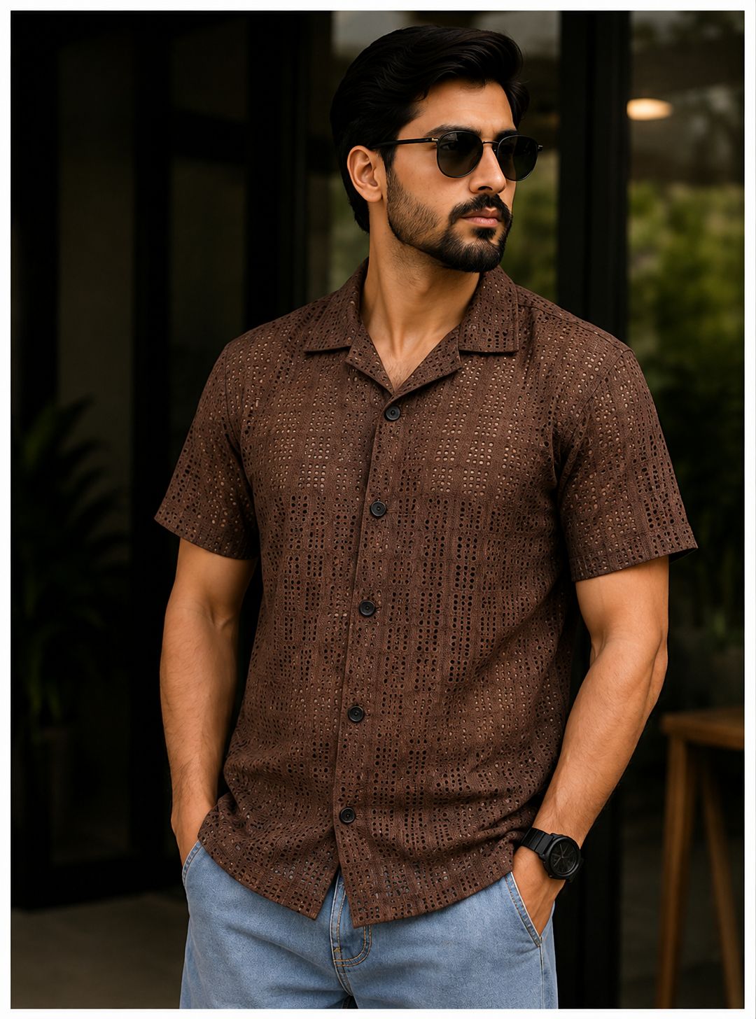 Premium Textured Collared T-Shirt for Men | CareTax Outfits